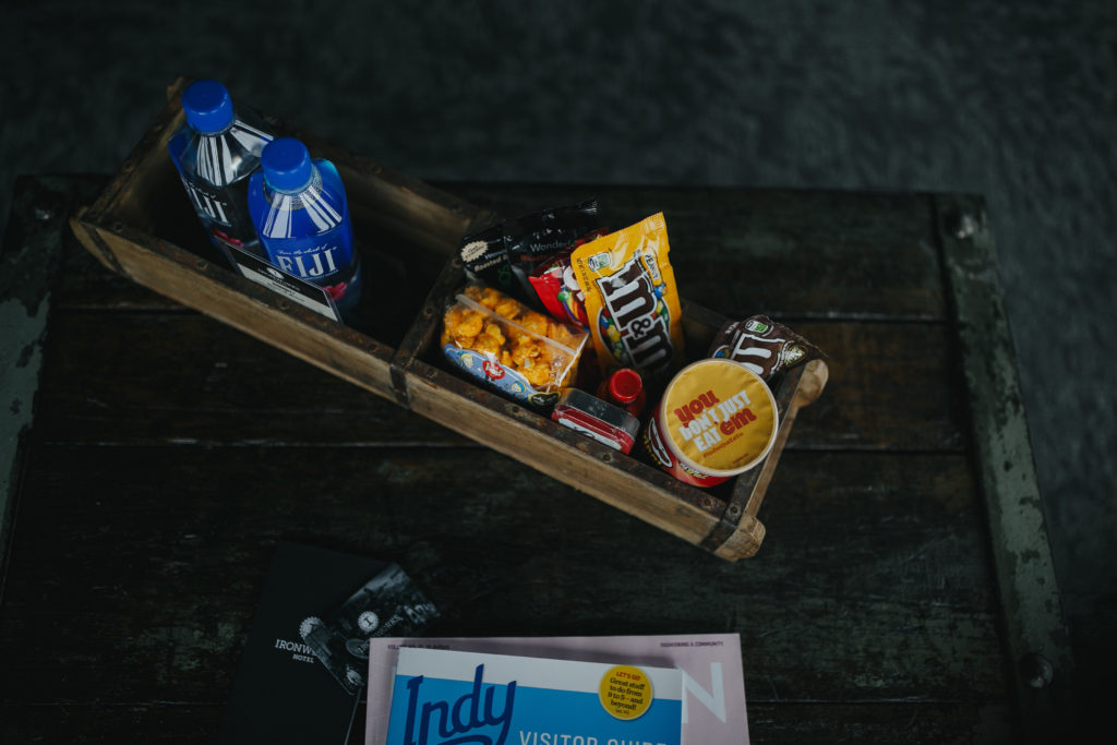 Ironworks hotel snack tray - Ironworks Hotel Indy Preview featured by popular Indianapolis blogger, Karina Style Diaries