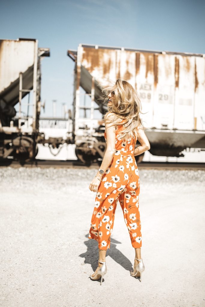 jumpsuit floral print - Cute Spring Styles Under $30 featured by popular Indianapolis fashion blogger, Karina Style Diaries
