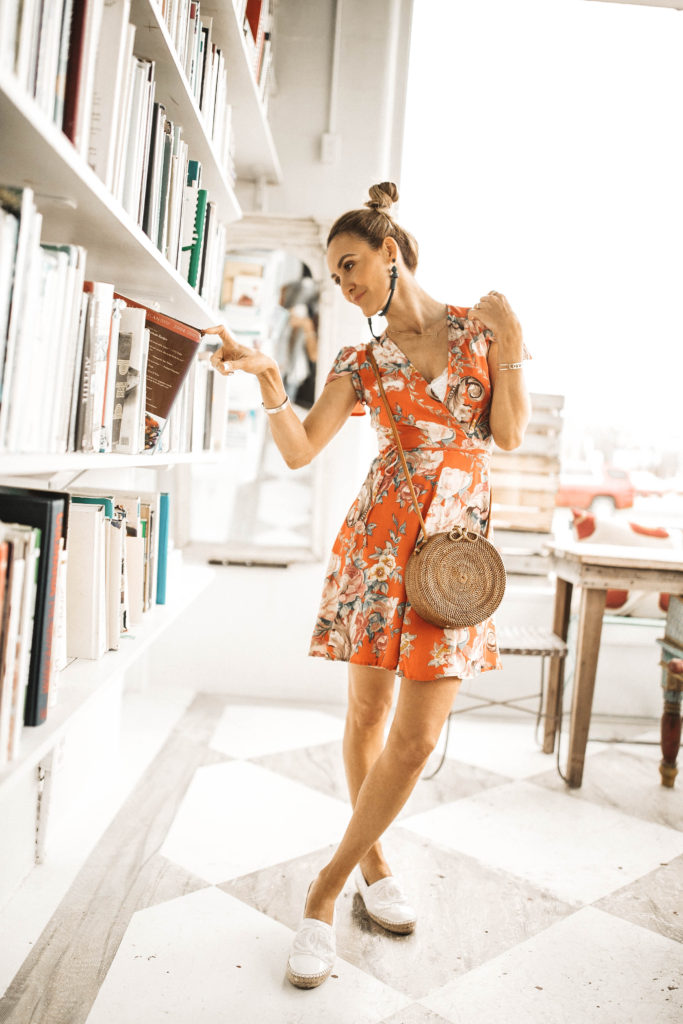 locally grown gardens library and coral floral mini dress - Spring Essentials: Lulus Dresses, Shorts, Top and Jumpsuit featured by popular Indianapolis fashion blogger, Karina Style Diaries