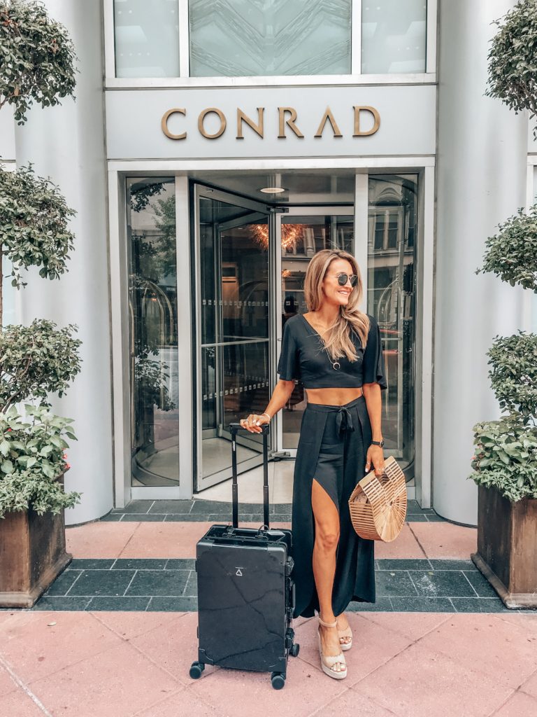 Conrad Indianapolis entrance featured by popular life and style blogger, Karina Style Diaries