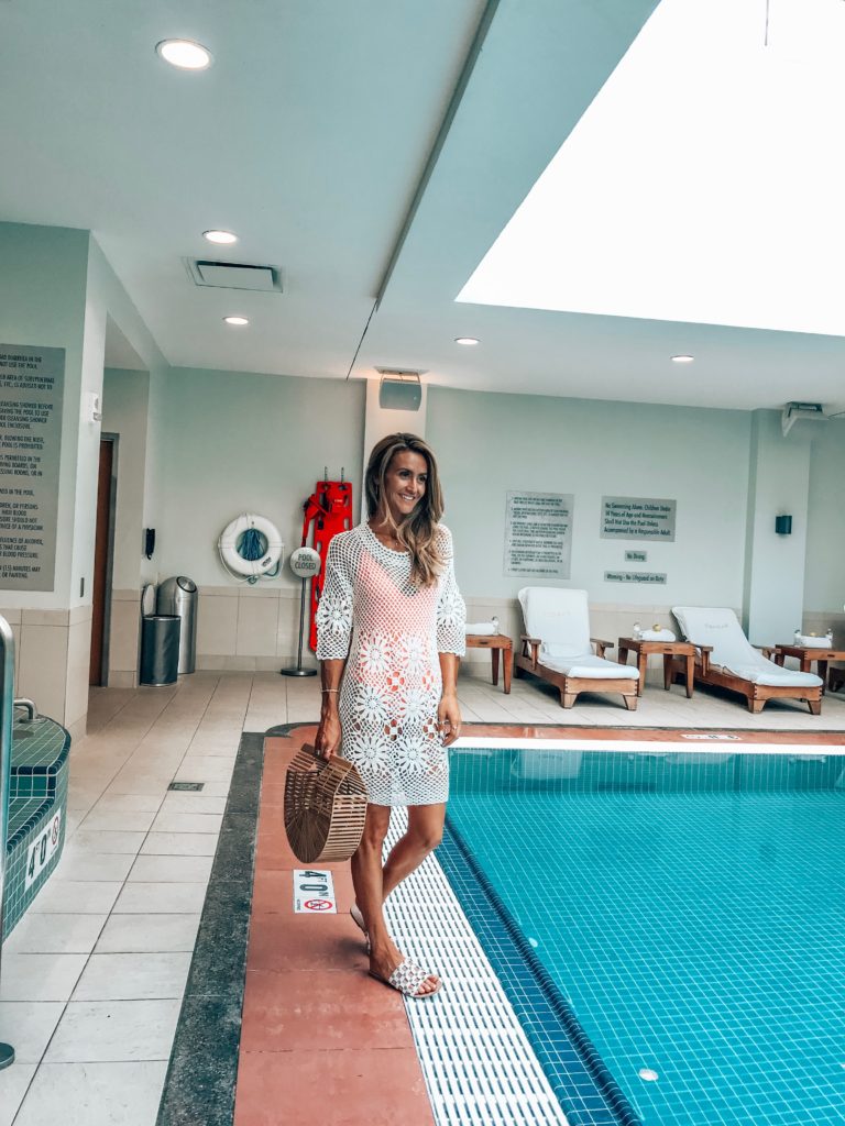Conrad Indianapolis pool featured by popular life and style blogger, Karina Style Diaries
