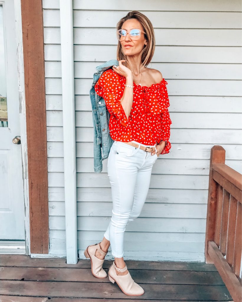 Red chic wish floral top | Instagram Fashion Summer Roundup featured by popular Indianapolis fashion blogger, Karina Style Diaries