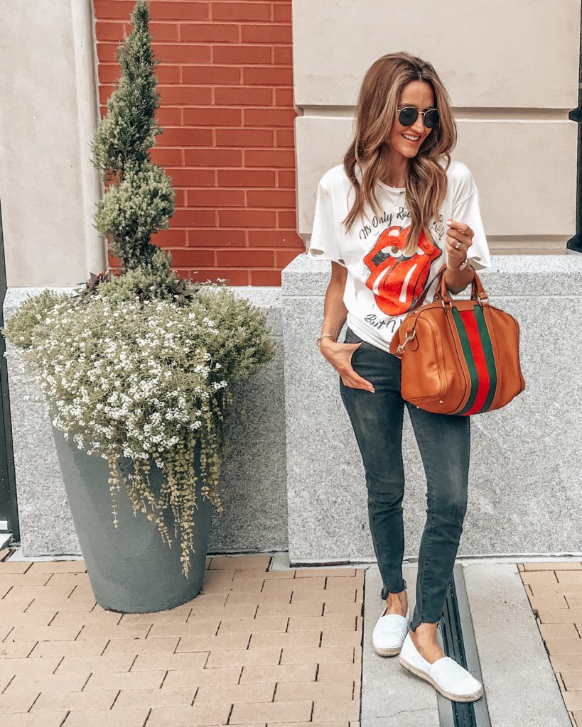 Day Dreamer Rolling Stones rocker tee | Instagram Fashion Summer Roundup featured by popular Indianapolis fashion blogger, Karina Style Diaries