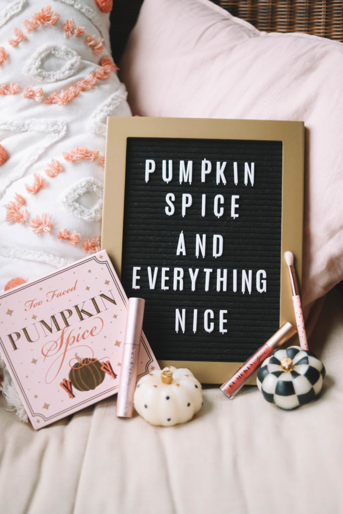 Fall Makeup Review: Too Faced Pumpkin Spice And Everything Nice makeup set featured by top Indianapolis beauty blog, Karina Style Diaries