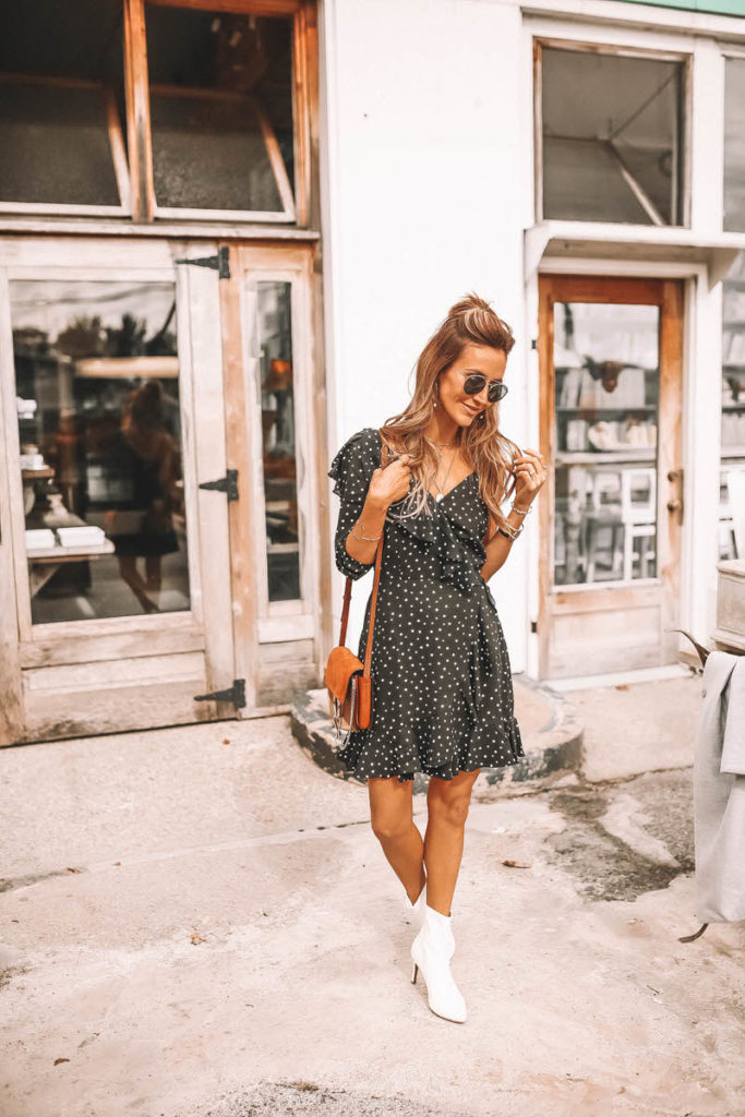 Holiday dress ideas polka dot | Holiday Party Dress Ideas: the BB Dakota Polka Dot Dress available on Shopbop, featured by top Indianapolis fashion blog, Karina Style Diaries