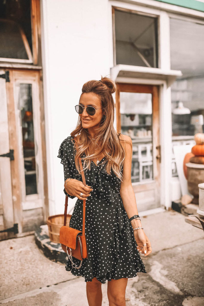 Hotlone bling polkadot dress karina reske | Holiday Party Dress Ideas: the BB Dakota Polka Dot Dress available on Shopbop, featured by top Indianapolis fashion blog, Karina Style Diaries