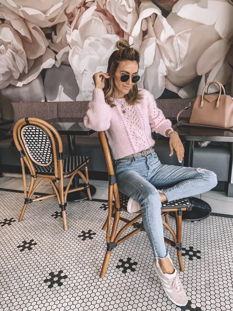 How to Style a Light Pink Sweater this Season - Karina Style Diaries