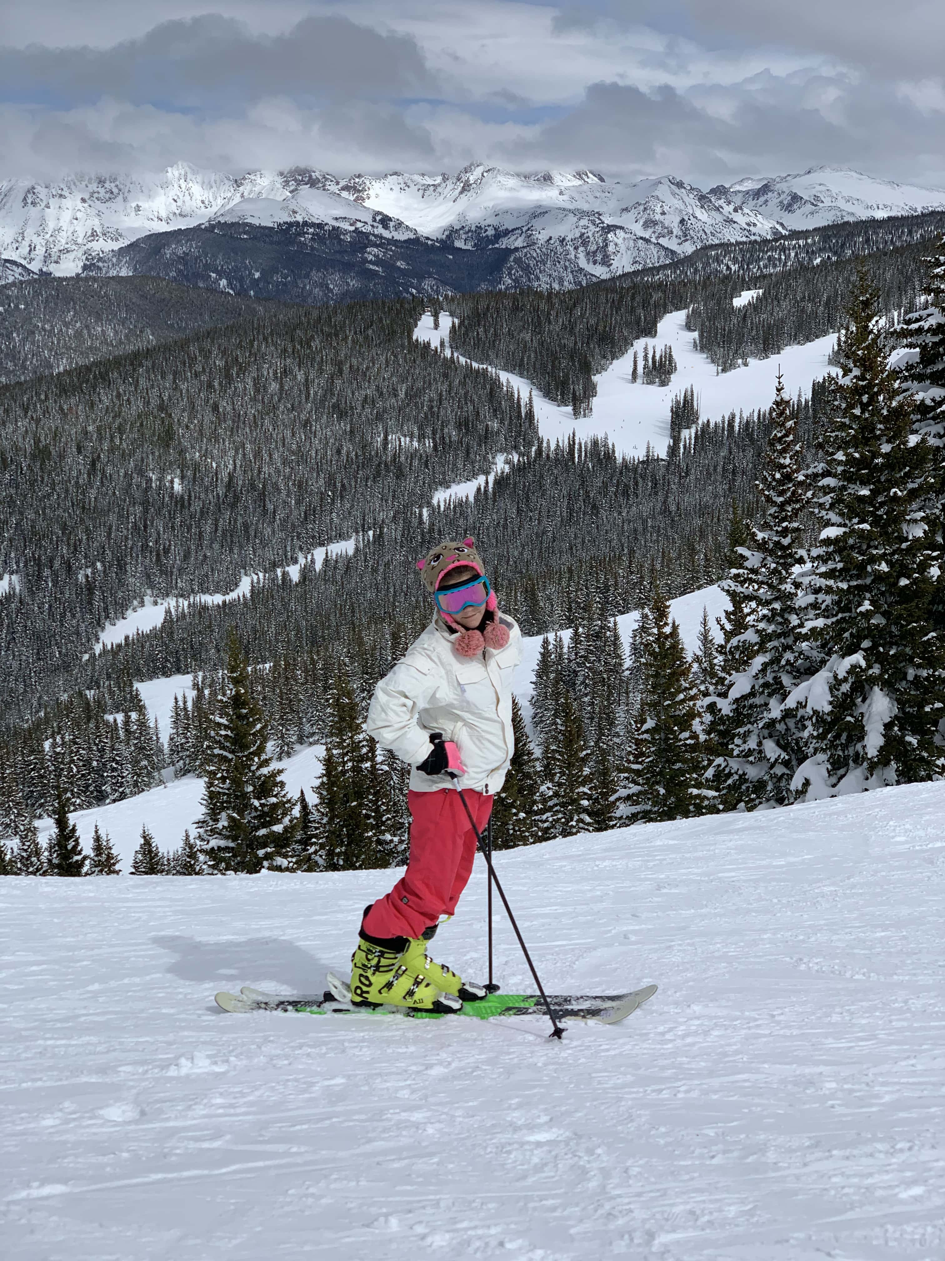 Sophia Reske skiing in Vail, CO