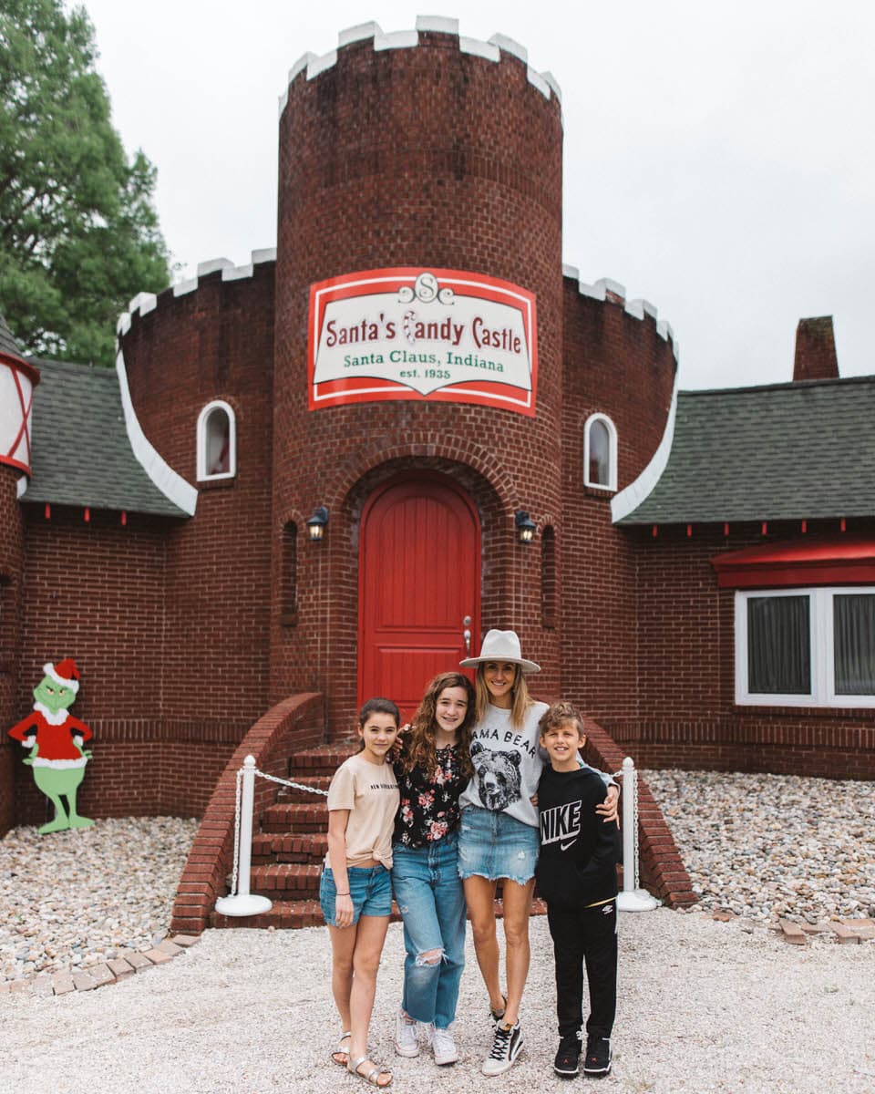 Santa's candy castle, Santa Claus Indiana travel guide 