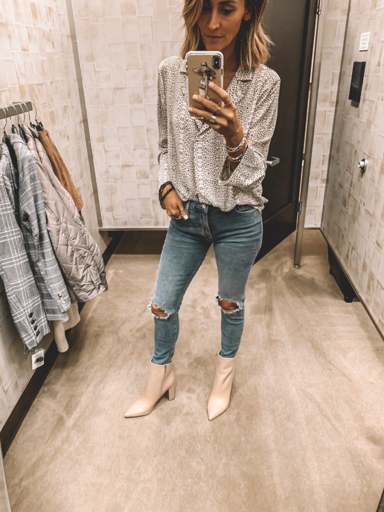 Karina Style Diaries | Nordstrom Anniversary Sale 2019 | busted knee free people jeans | Ankle booties