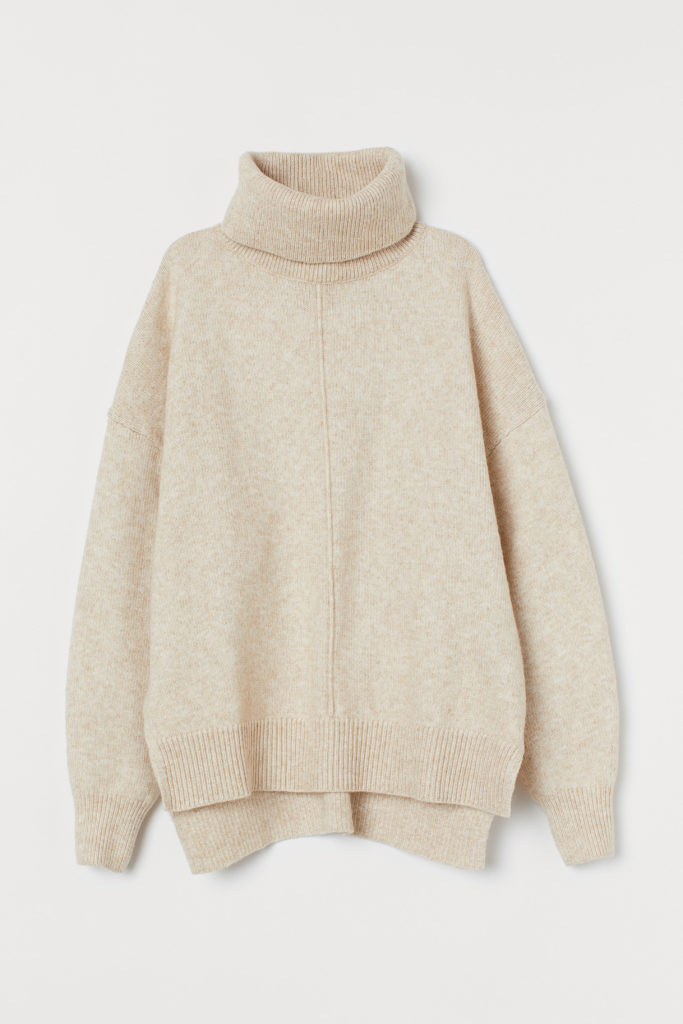H&M turtleneck cream sweater