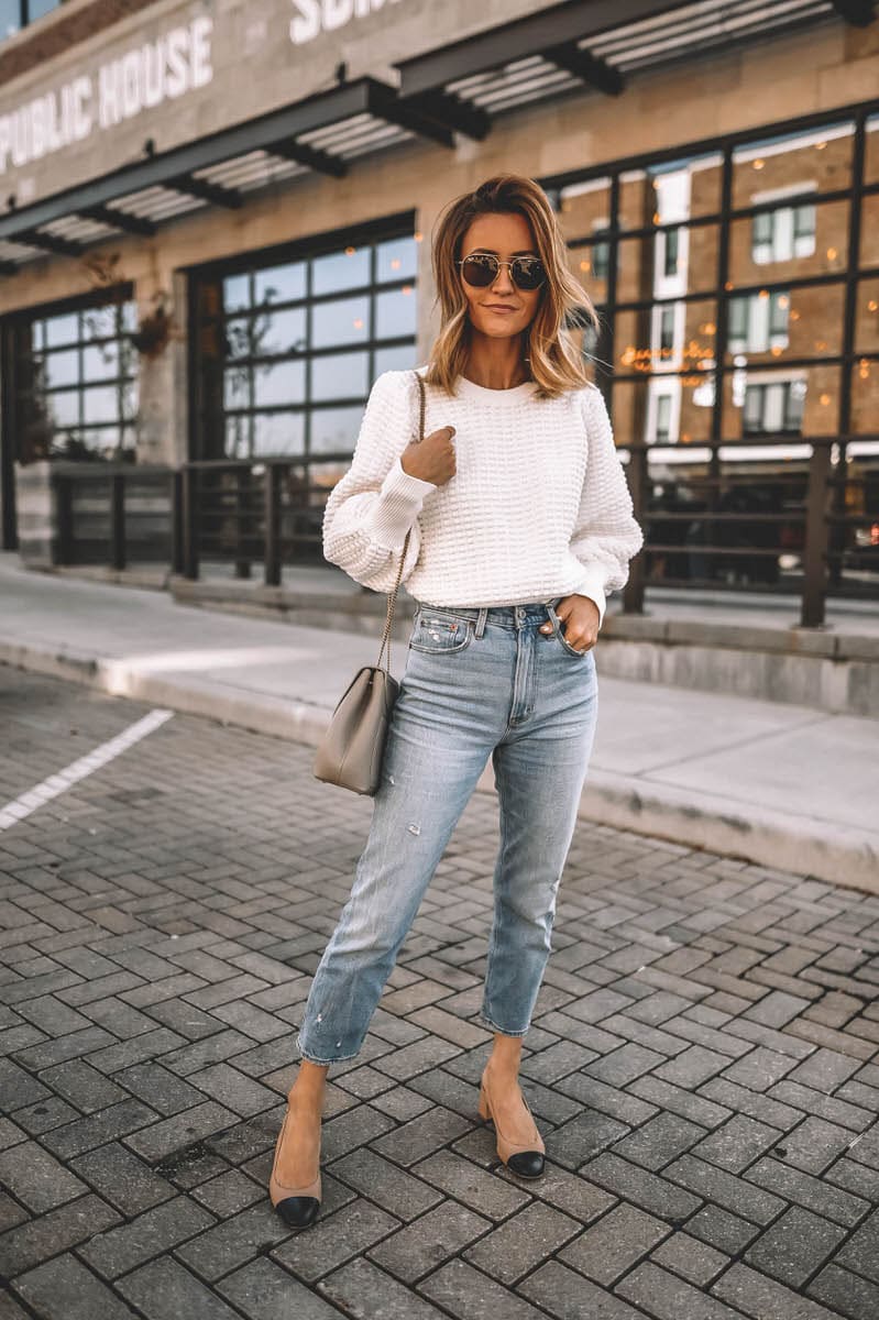 4 Ways to Wear this Fall's Staple: White Sweaters - Karina Style Diaries
