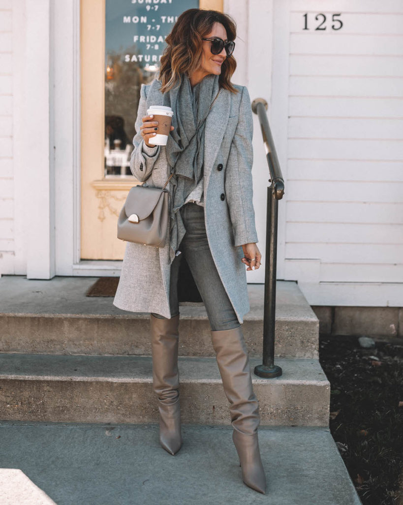 Grey monochromatic fall outfit