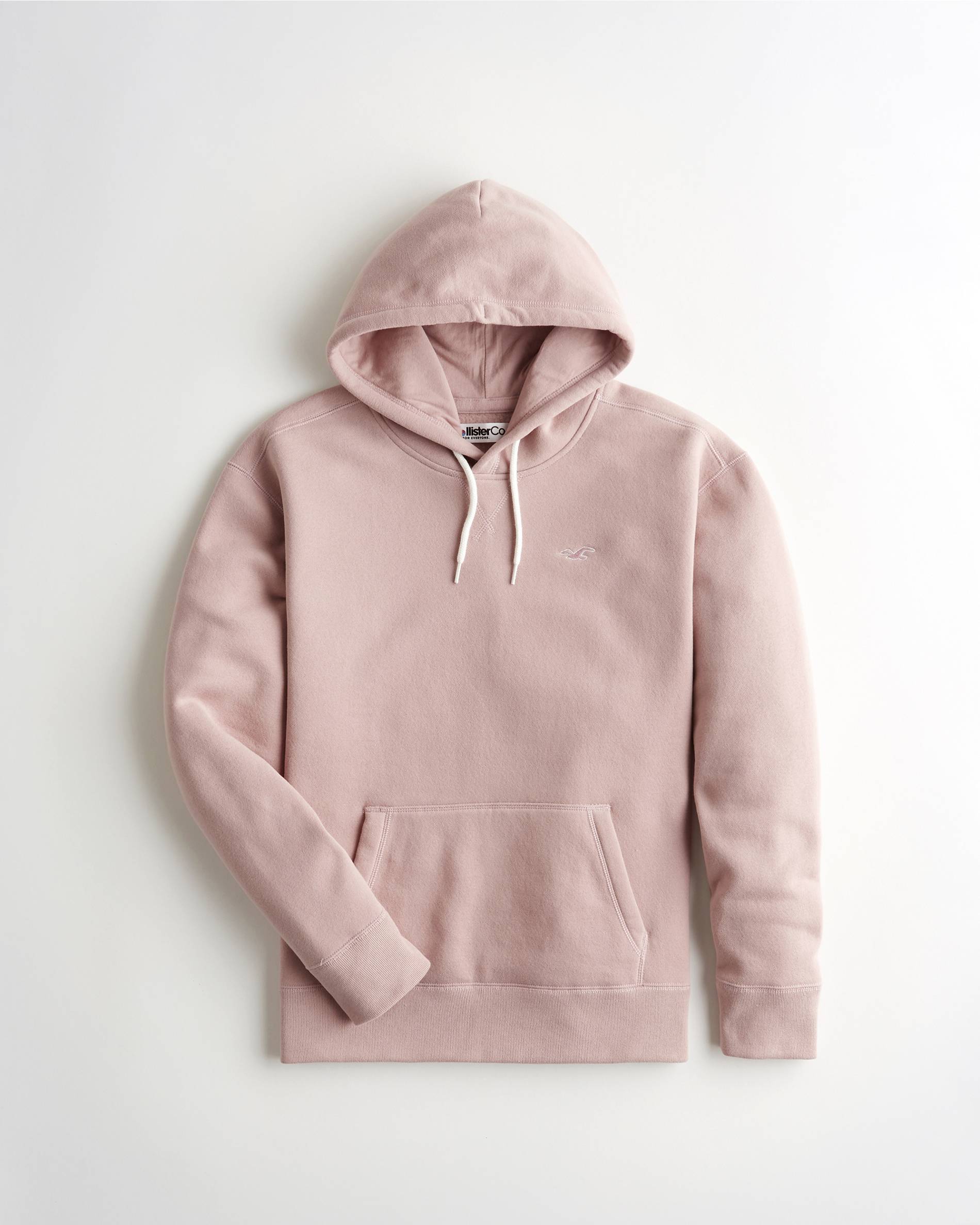 pink and white hollister hoodie