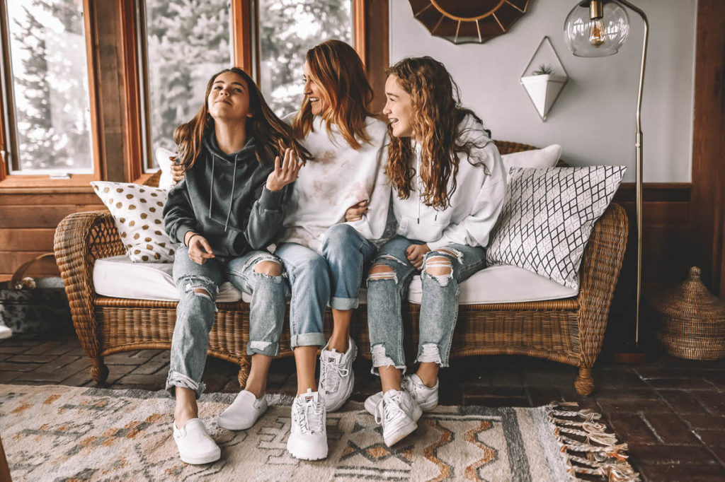 Karina Reske and daughters featuring Hollister Fleece & Love Event