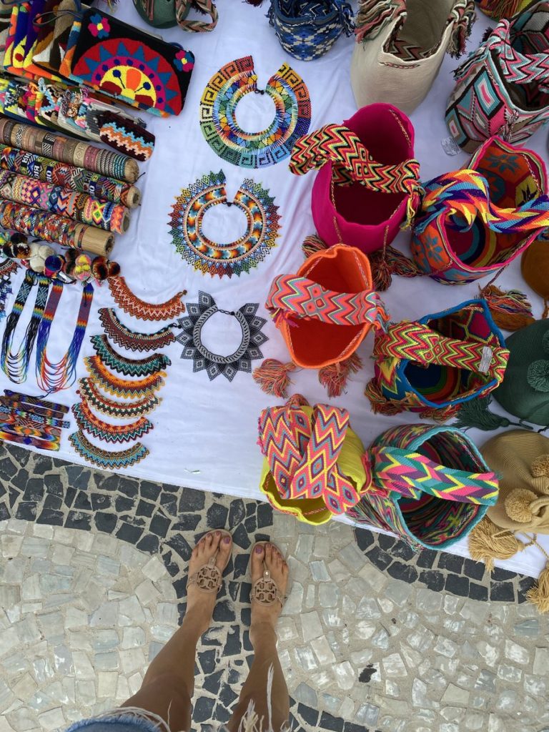 Arpoador street vendors handmade jewelry