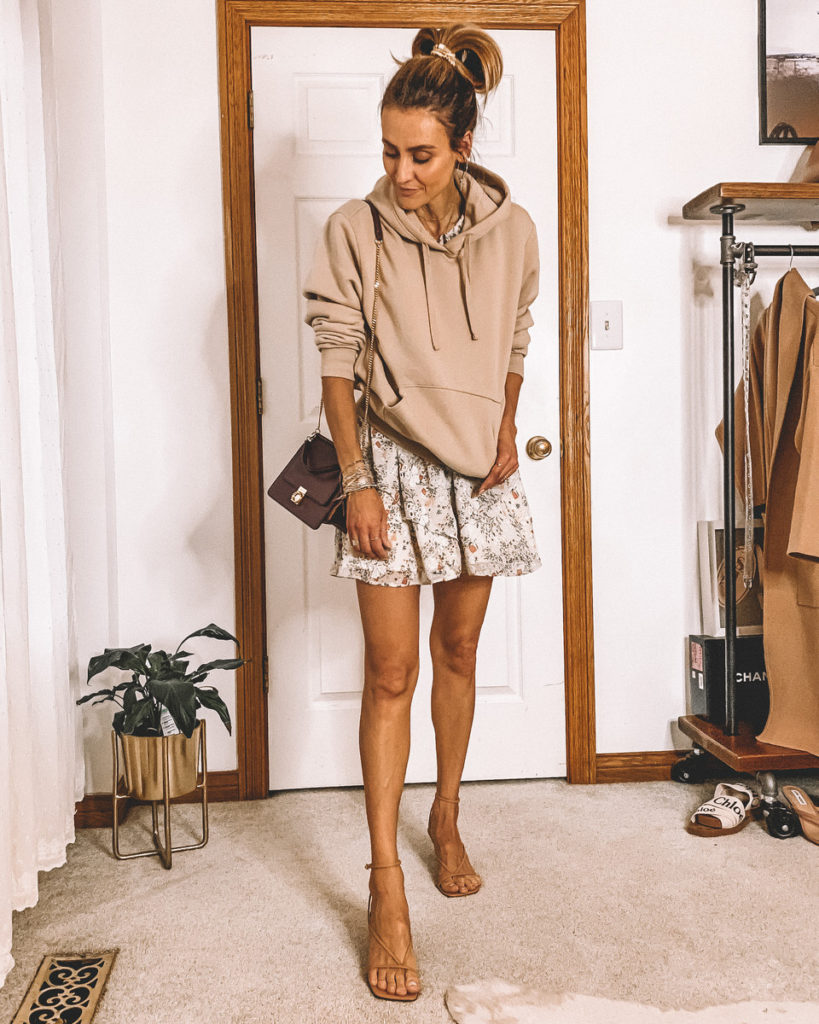 how to style a hoodie with a dress
