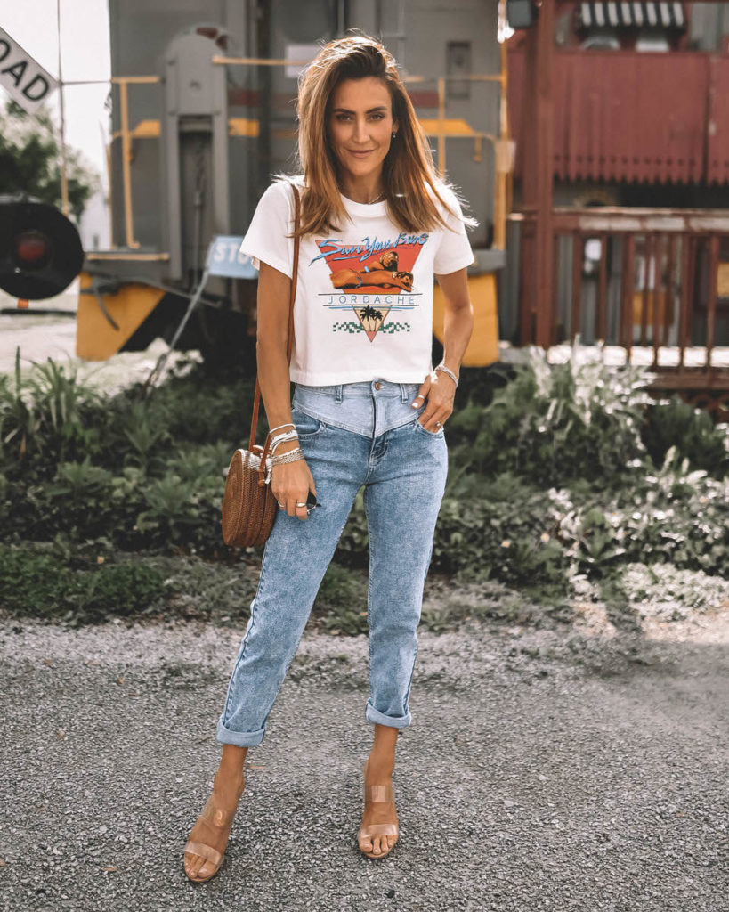 Karina Style Diaries wearing jordache vintage summer outfit 