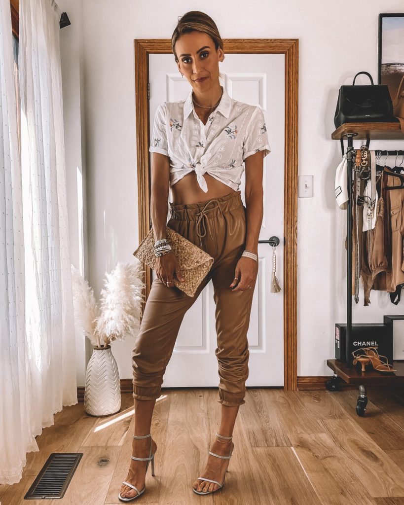 7 Ways to style Faux Leather joggers for all occasions