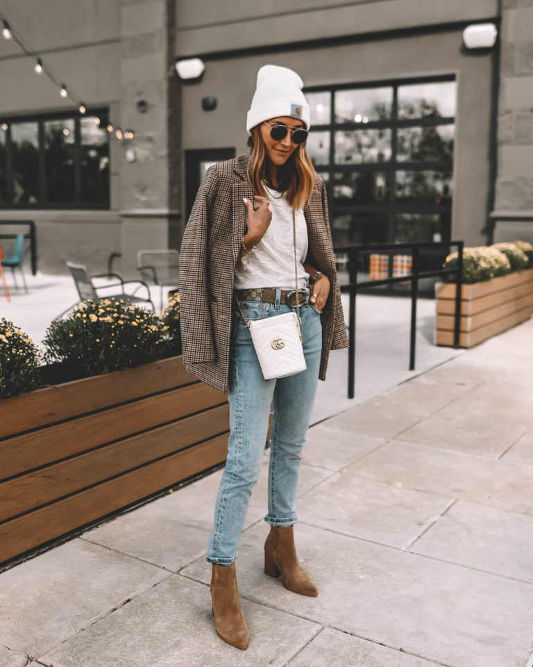 How to Style a Plaid Blazer for Fall - Karina Style Diaries