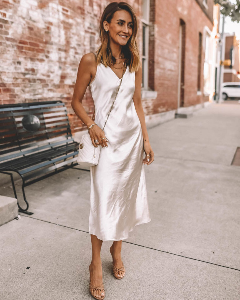 The Satin Slip Dress You Need Now - and ways you can style it! - Karina ...