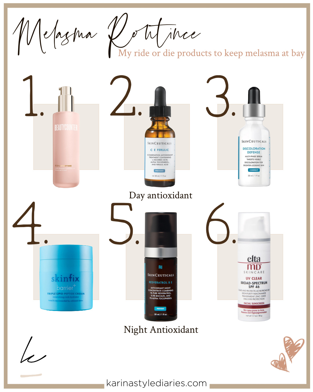 melasma skincare routine
