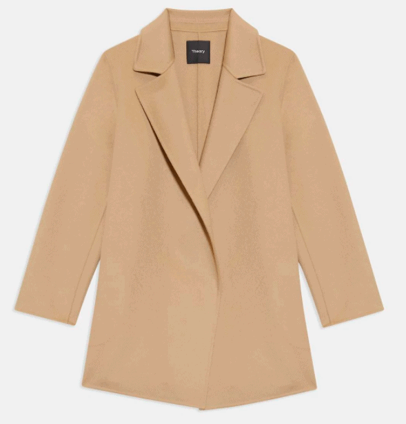 Theory Wool Cashmere Coat - Karina Style Diaries