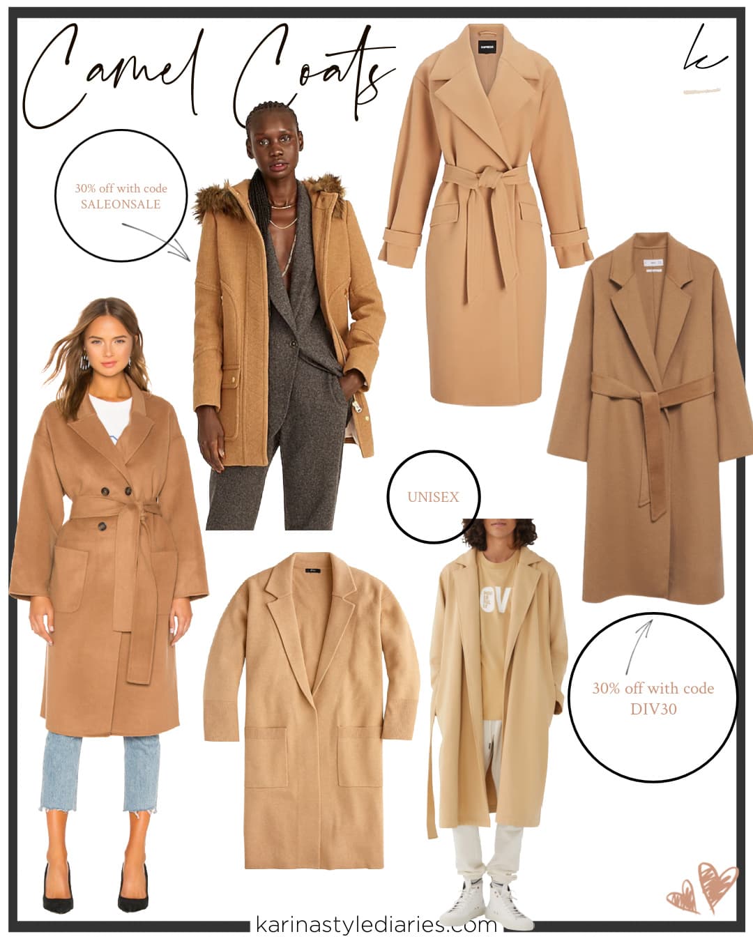 Weekly Outfit Round-Up Vol. 25 + Camel Coat Options - Karina Style Diaries