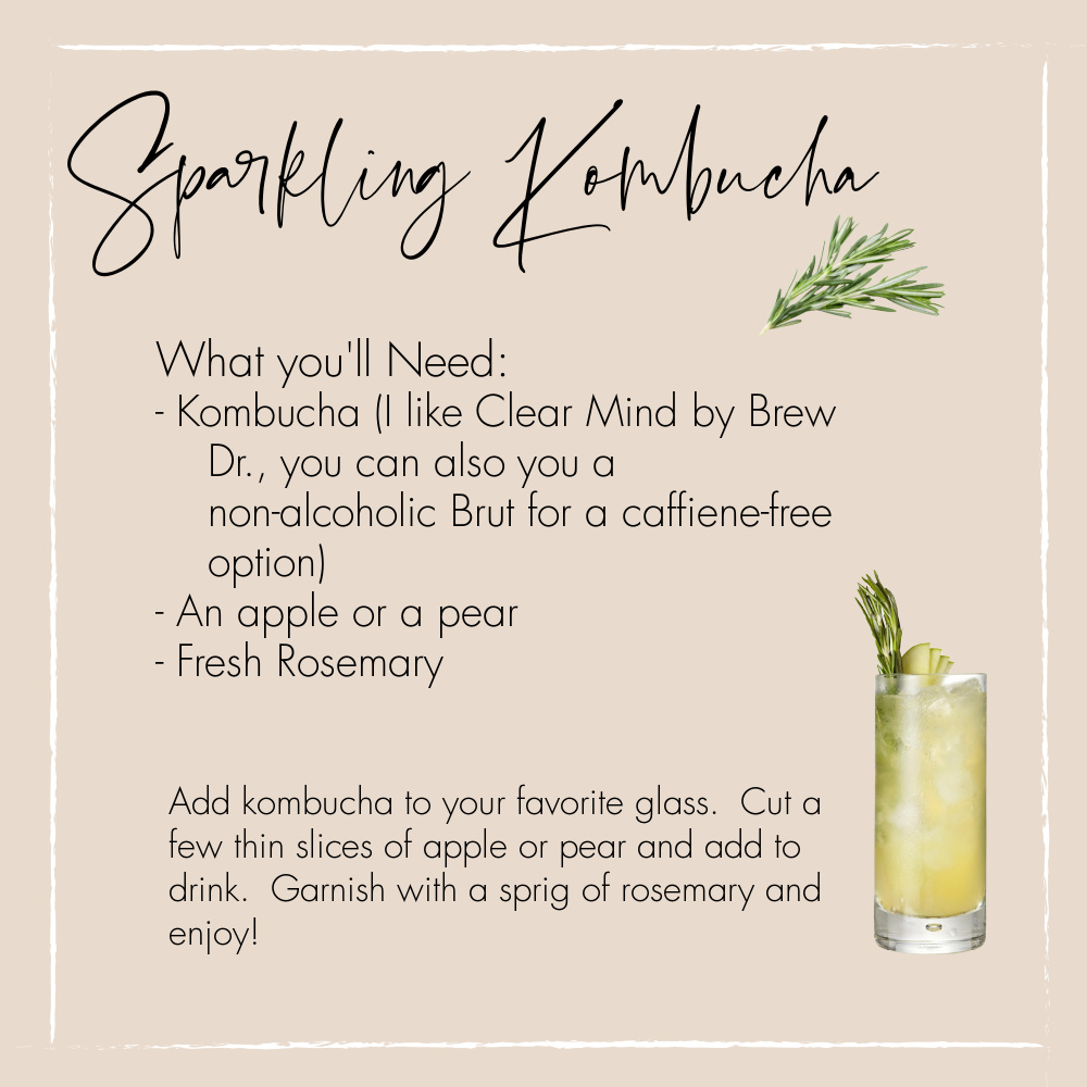 mocktails recipe sparkling kombucha