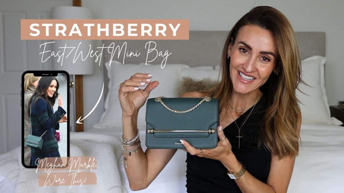 Strathberry East/West Leather Crossbody Mini Bag