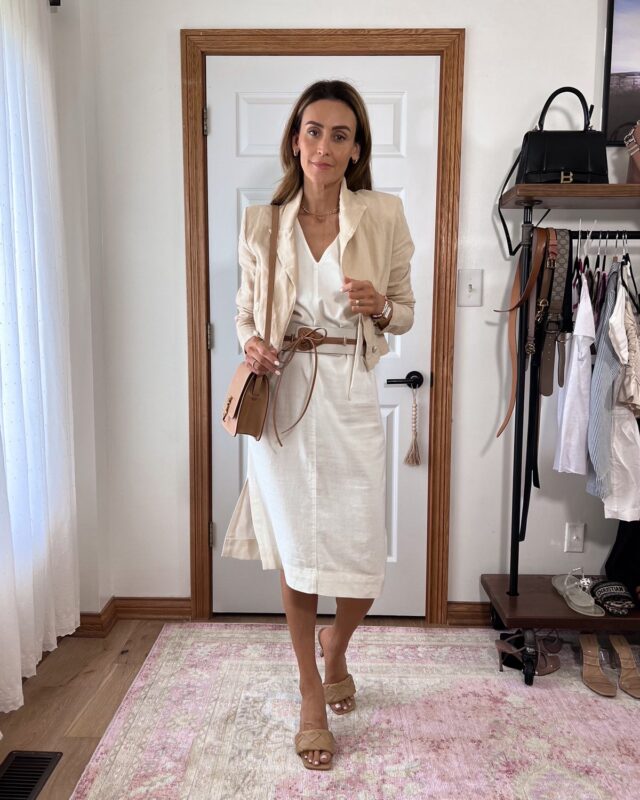 How To Style a Linen Dress for Summer - Karina Style Diaries