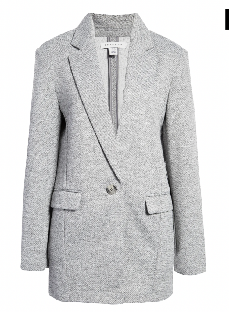 Grey Knit Blazer Karina Style Diaries