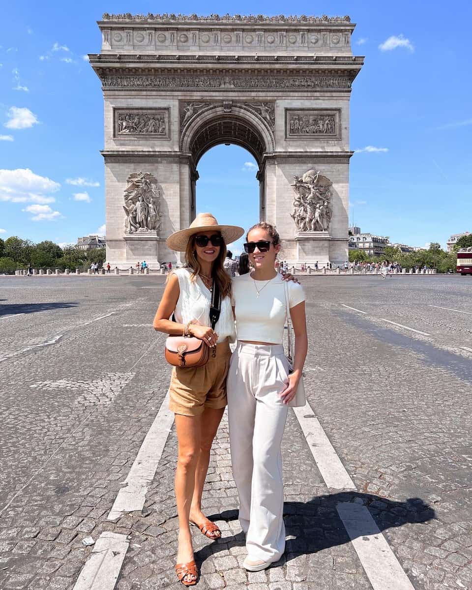 Karina and Bella Reske at Arc du Triomphe Paris 
