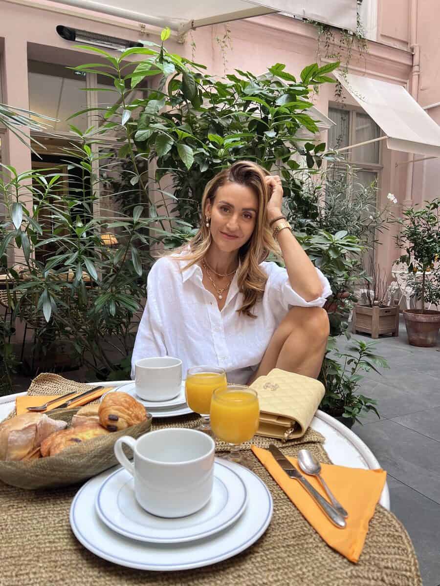 Karina Reske at Hotel Du Danube Breakfast, Paris 