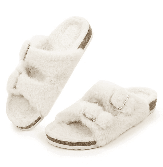 Amazon Sherpa Sandals - Karina Style Diaries