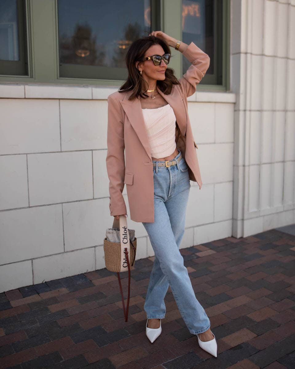 Agolde Lana mid-rise jeans outfit