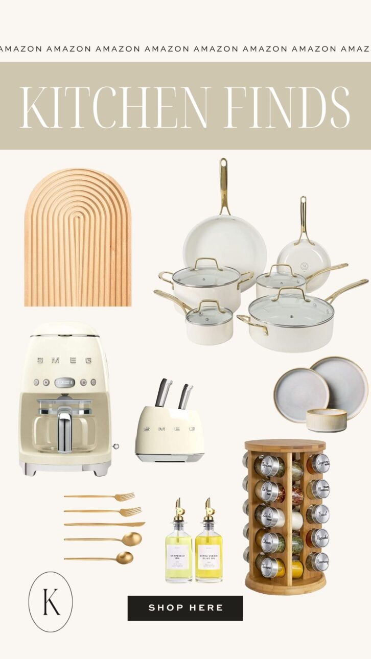 Kitchen finds gold and white aesthetic