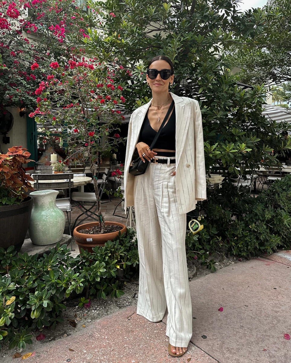 H&M Linen Suit vacation outfit