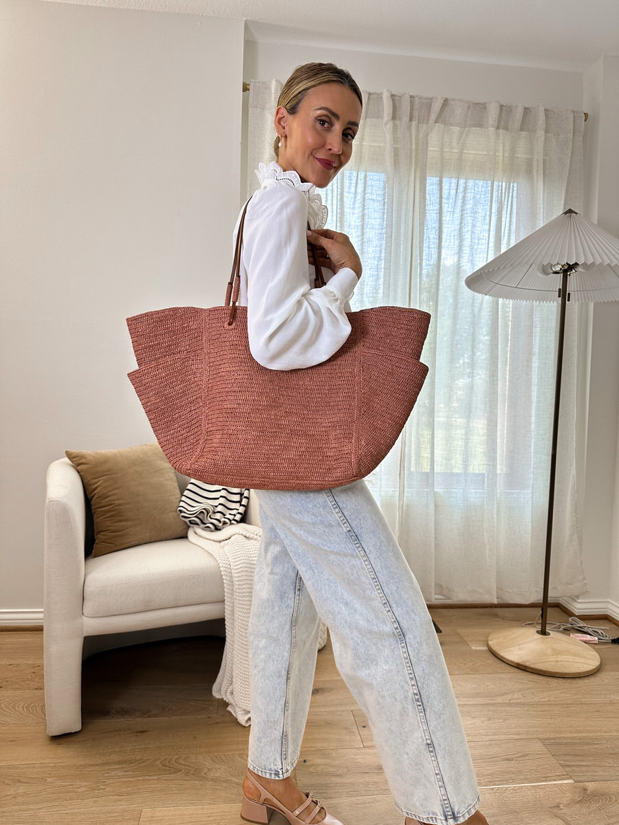 Sezane Paloma Basket bag outfit Karina Style Diaries