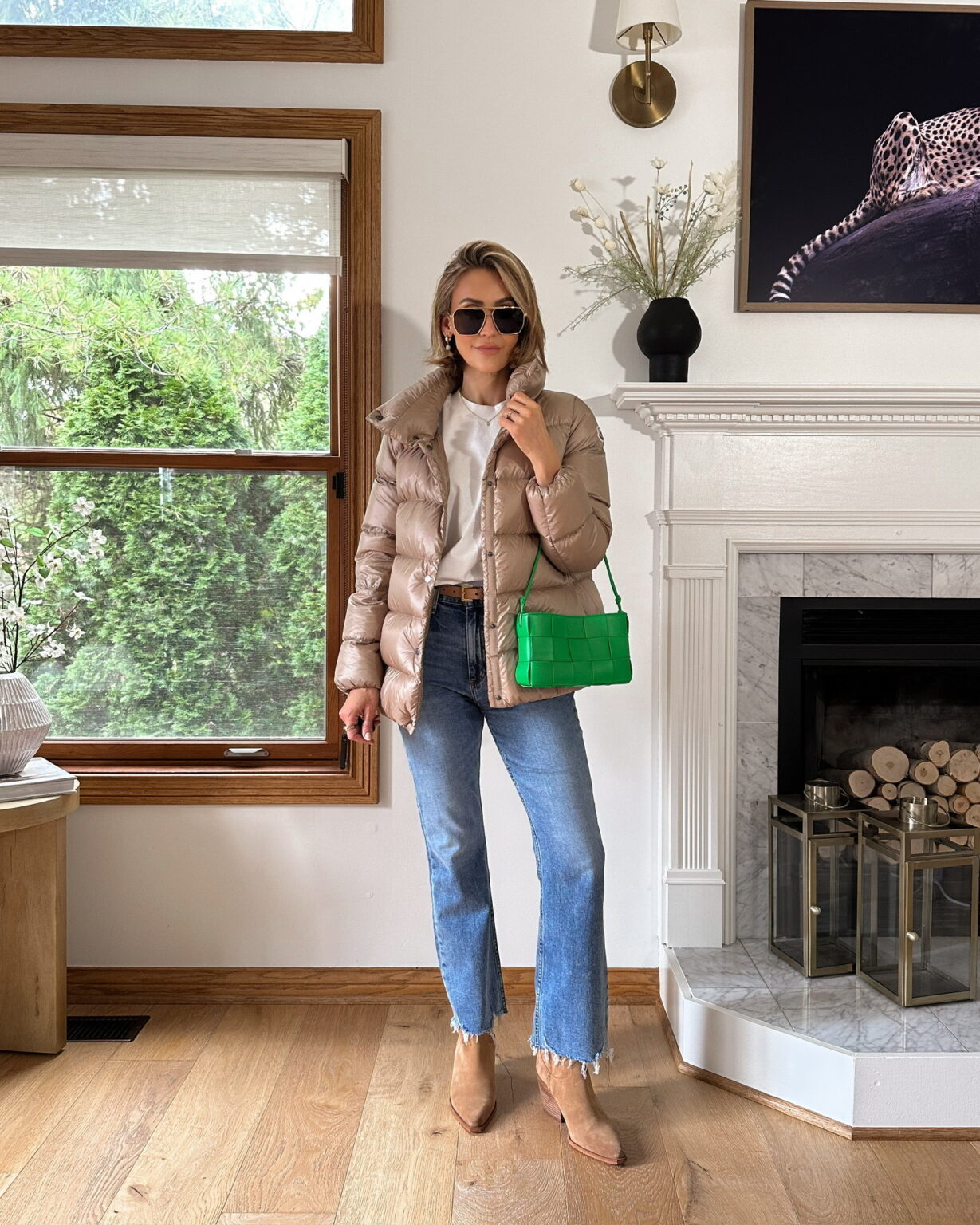 How To Style A Puffer Jacket For Any Occasion   How To Style A Puffer Jacket And Jeans 1229x1536 