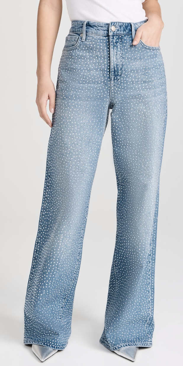 what to wear on valentine's day - crystal embellished jeans