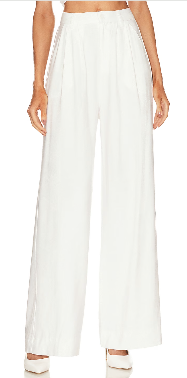 what to wear on valentine's day - white wide leg trousers