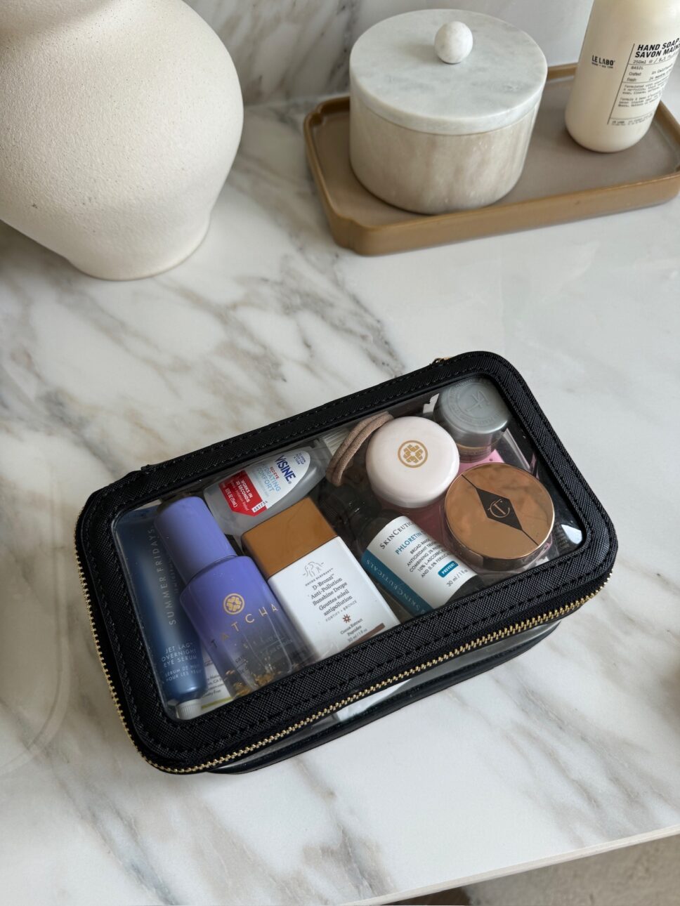 clear cosmetic makeup case for travel