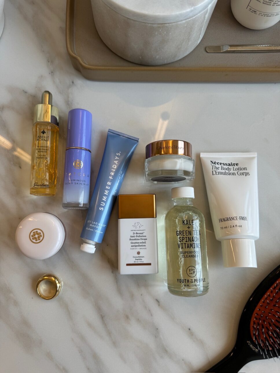 makeup and skincare travel sized products