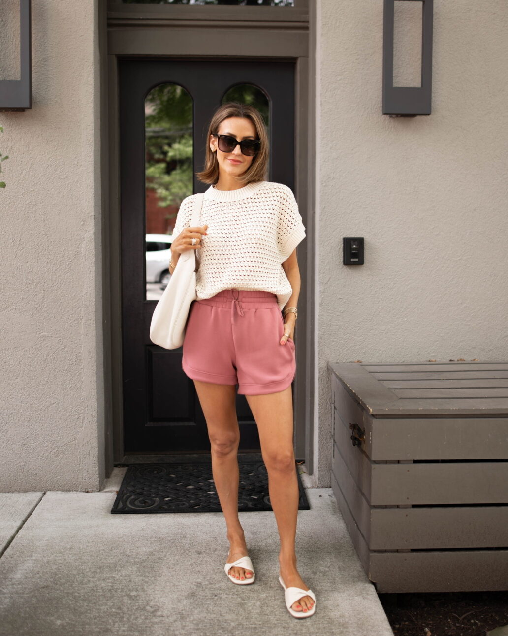 Varley sweater tee with shorts
