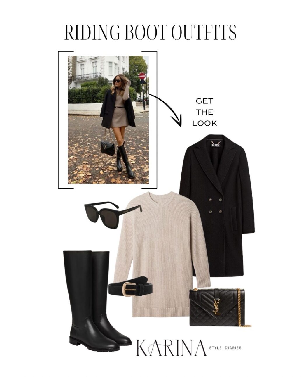 riding boot outfit with a dress