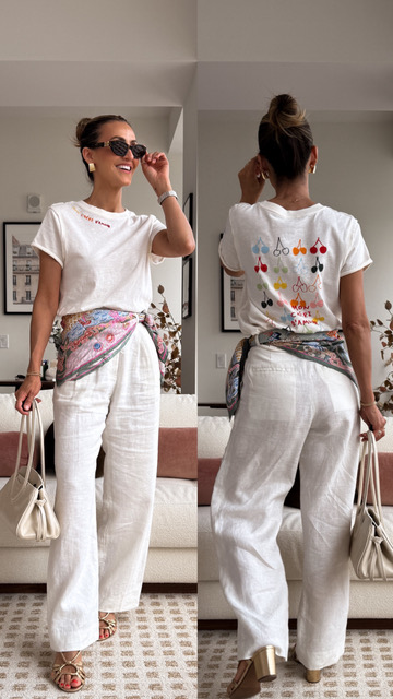 white jeans with a white t-shirt outfit