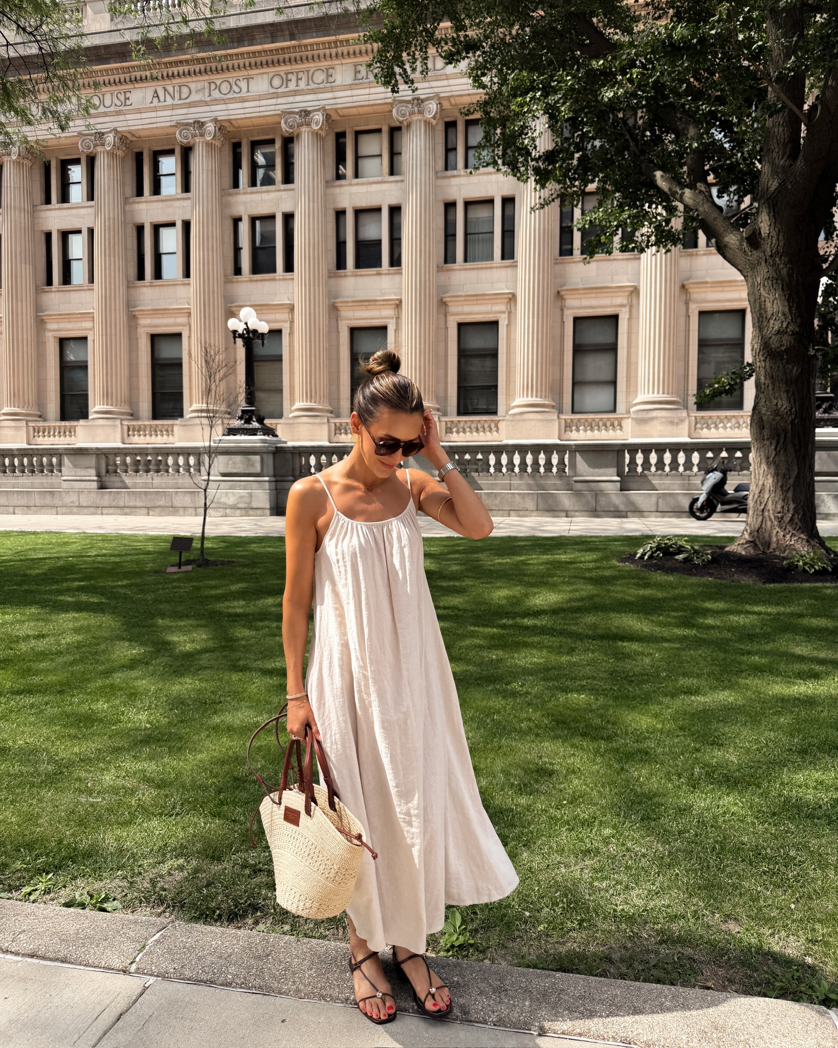 beige maxi dress for summer