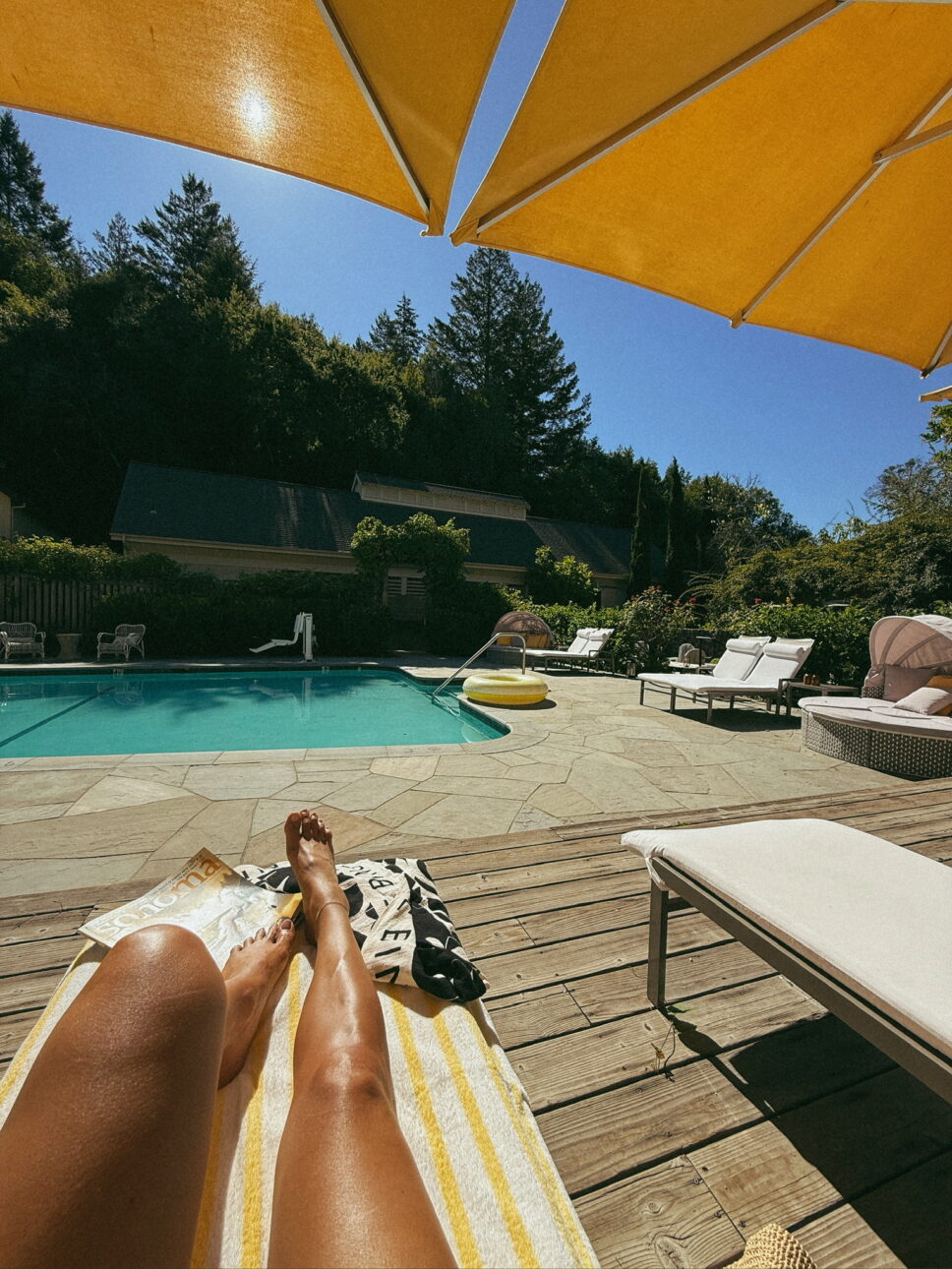 The pool at The Farmhouse Inn Sonoma