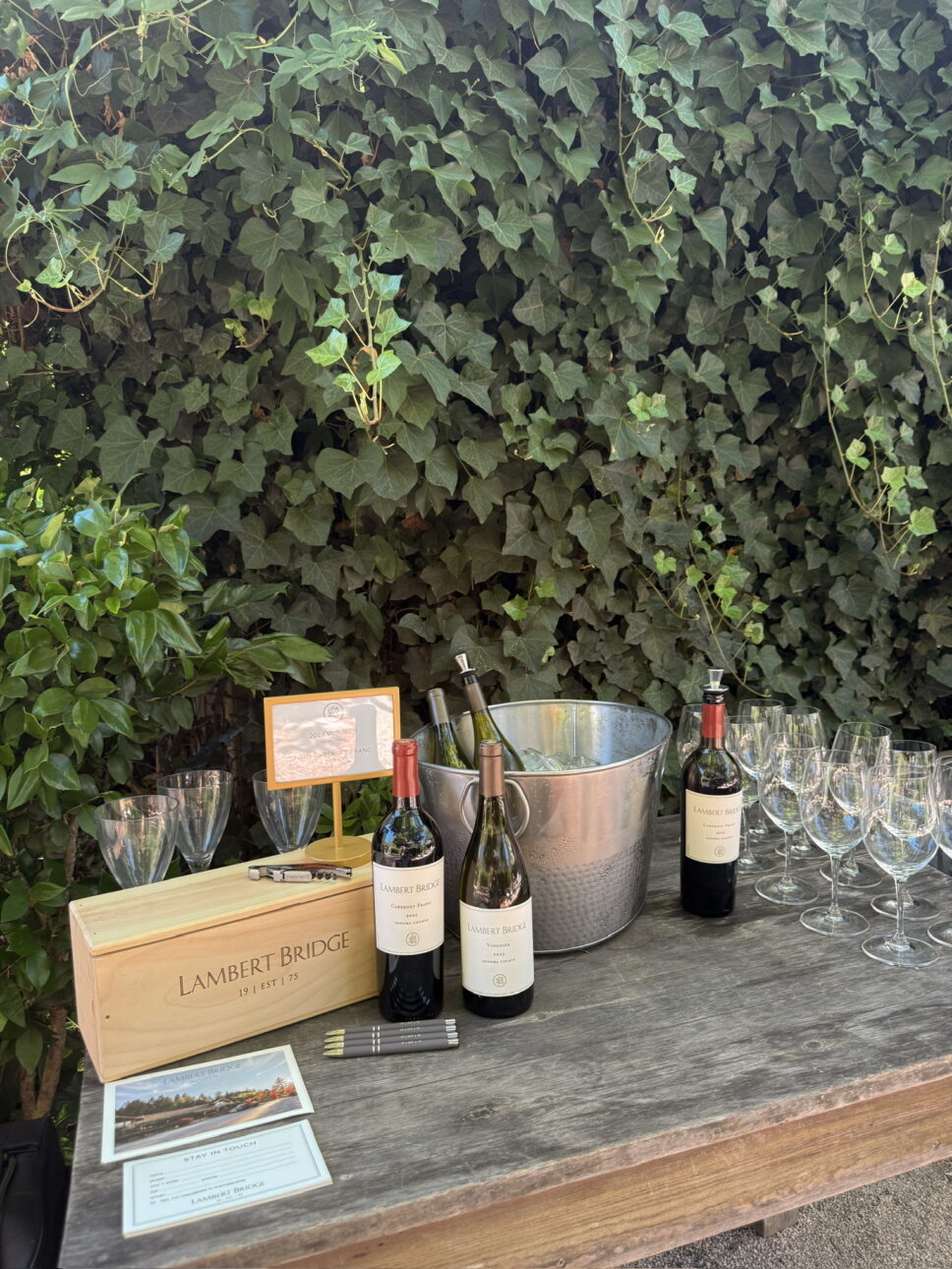 The Farmhouse Inn wine tasting